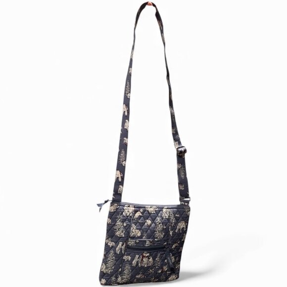 Vera Bradley Iconic Triple Zip Hipster Crossbody Purse – Beary Merry – NWOT - Picture 4 of 8
